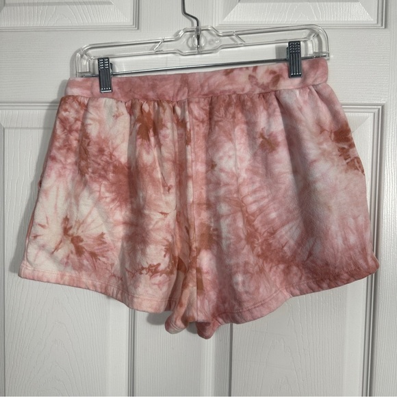 Disney Mickey Mouse sz L sweat shorts, pink tie dye, elastic waist - Picture 5 of 9